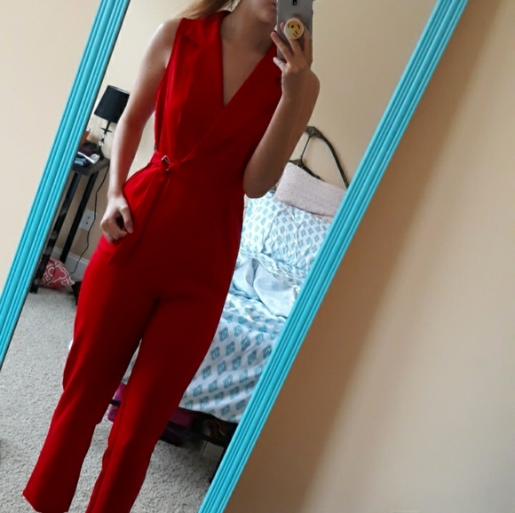 Pants - Red jumpsuit